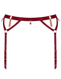 Scantilly by Curvy Kate Unchained Suspender Belt Deep Red