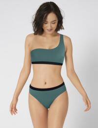 Sloggi Women Shore Kosrae One Strap Bikini Top Green Combination 