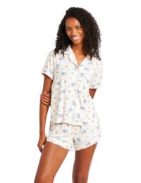 Chelsea Peers Button-Up Short Pyjama Set Whale Print 