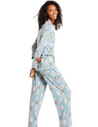 Chelsea Peers Button-Up Long Pyjama Set Mermaid Print 