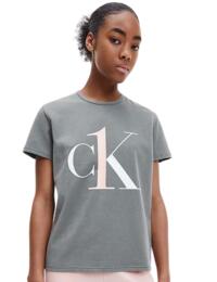 Calvin Klein CK One Pyjama Top New Slate Heather_peach Melba Logo 