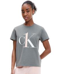 Calvin Klein CK One Pyjama Top New Slate Heather_peach Melba Logo 