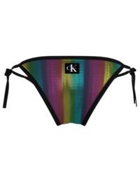 Calvin Klein Pride Side Tie Bikini Brief Rainbow Gradient Black 