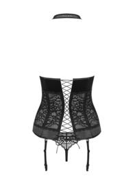 Obsessive Ailay Corset & Thong Black 