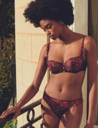 Melodie D'ete Half Cup Bra Black Cherry - For Her from The Luxe Company UK
