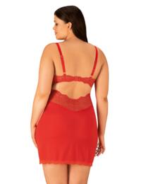 Obsessive Loventy Chemise And Thong Red