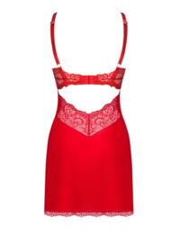 Obsessive Loventy Chemise And Thong Red