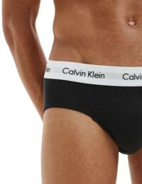 Calvin Klein Mens Cotton Stretch 3 Pack Hip Brief Black/White/Grey Heather 