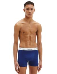 Calvin Klein Mens Cotton Stretch Trunk Three Pack White/Red Ginger/Pyro Blue