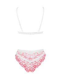 Obsessive Bloomys Bra and Brief Set Pink/White