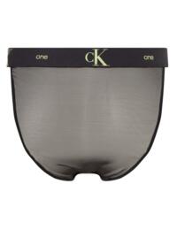 Calvin Klein CK One Mesh High Leg Tanga Brief Black