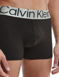 Calvin Klein Mens Steel Cotton Trunks 3 Pack Black