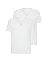 Calvin Klein Modern Cotton V Neck T-Shirts 2 Pack White