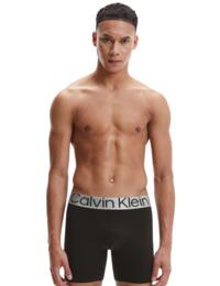 Calvin Klein Steel Cotton Boxer Briefs 3 Pack Black