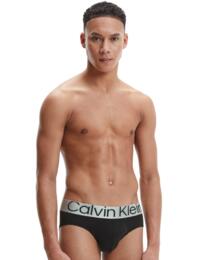 Calvin Klein Mens Steel Cotton Hip Briefs 3 Pack Black/White/Heather Grey