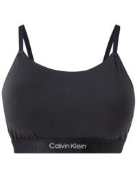 Calvin Klein Embossed Icon Cotton Unlined Bralette Black