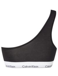 Calvin Klein Modern Cotton Unlined One Shoulder Bralette Black