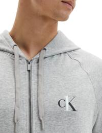 Calvin Klein CK One Full Zip Hoodie Grey Heather