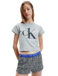 Calvin Klein CK One Sleep Pyjama Set Grey Top/Bag Mini Giraffe Grey