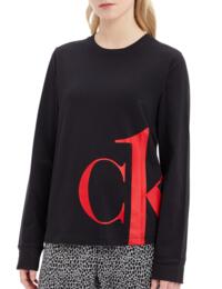 Calvin Klein CK One Sleep Pyjama Top Black/Exact Logo