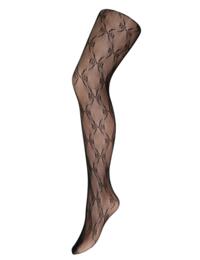 Pour Moi All Wrapped Up Bow Fishnet Tights Black
