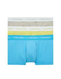 Calvin Klein Mens Cotton Stretch Low Rise Trunk 3 Pack - Belle Lingerie