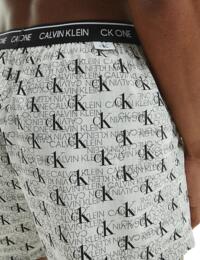 Calvin Klein Mens CK One Boxer Slim 3 Pack Halftone Logo/Grey H/Triple Stripe