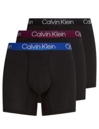 Calvin Klein Mens Modern Structure Boxer Briefs 3 Pack Providence Blue/Groovy Plum/Black