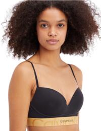 Calvin Klein Embossed Icon Holiday Push-Up Bralette Black