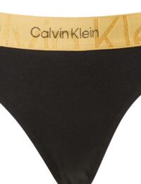 Calvin Klein Embossed Icon Holiday Thong Black