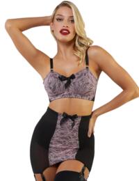 Bettie Page Elsie Lace Girdle Pink