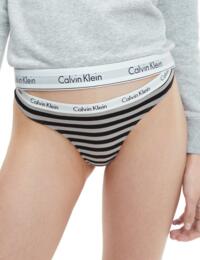 Calvin Klein Carousel Thong 3 Pack Pink/Grey/Rainer Stripe Silver