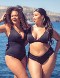 Curvy Kate Twist & Shout Non-Wired Swimsuit Black