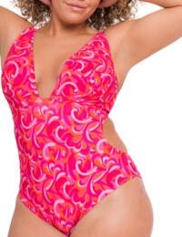 Curvy Kate Retro Wave Non-Wired Swimsuit Print Mix