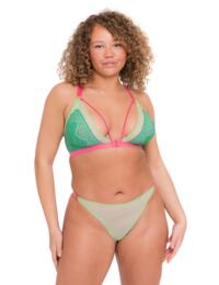Curvy Kate Front and Centre Brazilian Brief Mint/Pink