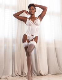 Scantilly by Curvy Kate Fascinate Plunge Basque White