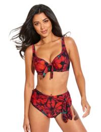 Pour Moi Orchid Luxe Control Bikini Brief Red/Teal