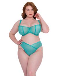 Scantilly by Curvy Kate Authority Thong Blue Lagoon