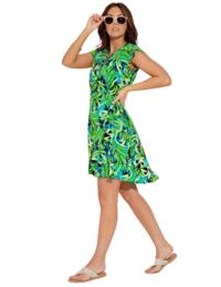 Pour Moi EcoVero Frill Wrap Dress Green Leaf