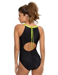 Energy Chlorine Resistant V Neck Linear Swimsuit, Pour Moi, Energy Chlorine  Resistant V Neck Linear Swimsuit, Black