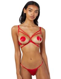 Wolf & Whistle Sarah Open Cup Bra Red