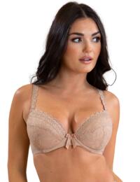 Pour Moi Plunge Bra UK 32F Navy Rebel 84000 Underwired Padded
