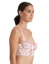 Marie Jo Chen Pearled Ivory Balcony Bra Horizontal Seam