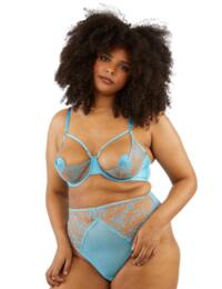 Playful Promises Cassia High Waisted Thong Blue