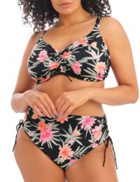 Elomi Dark Tropics Underwired Adjustable Bikini Top Black 