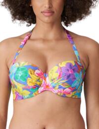 Prima Donna Swim Sazan Padded Strapless Bikini Top Blue Bloom