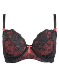 Pour Moi Amour Underwired Non Padded Bra Slate/Coral
