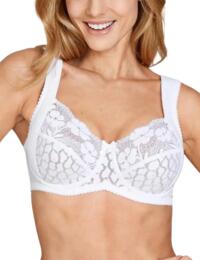 Miss Mary of Sweden Jacquard And Lace Full Cup Bra White
