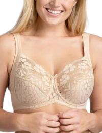 Miss Mary of Sweden Jacquard And Lace Full Cup Bra Beige