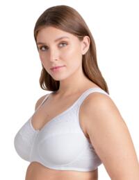  Miss Mary of Sweden Cotton Now Underwired Minimizer Bra White